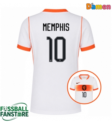 Niederlande Memphis Depay #10 Replik Auswärtstrikot Damen WM 2026 Kurzarm